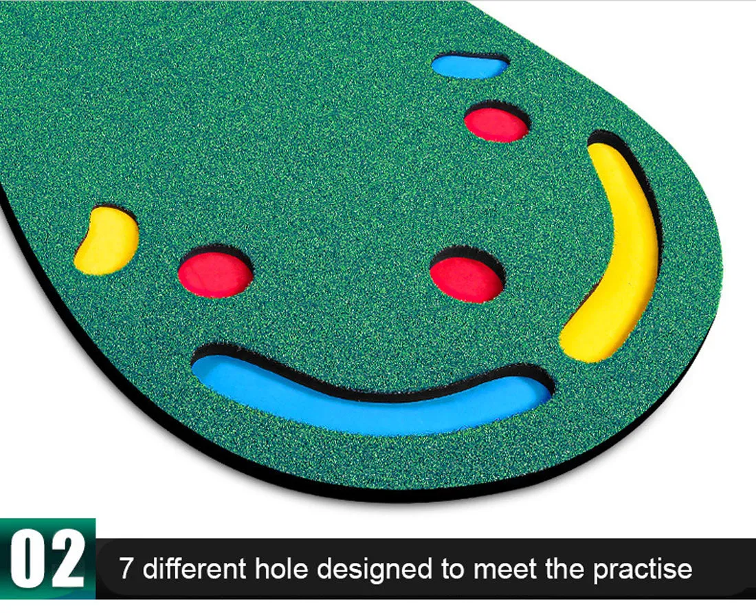 3M Golf Putting Mat Practice Training Indoor Outdoor Portable Slope Balls