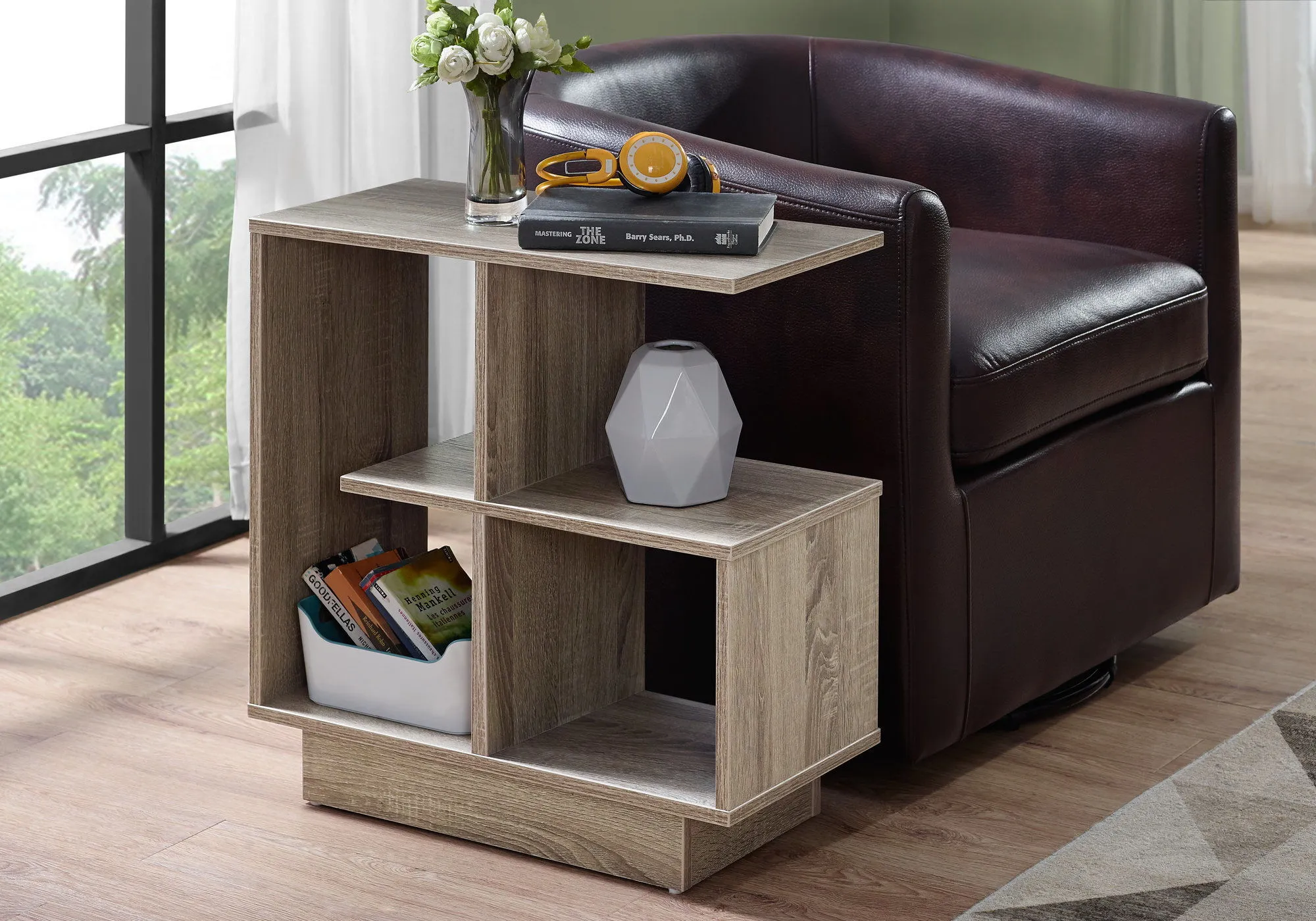 Accent Side Table, Narrow, Small, 3 Tier, Contemporary & Modern by Couch.com
