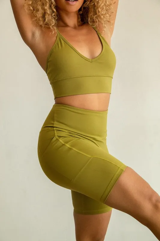 Active Cami Sports Bra & Biker Short Set