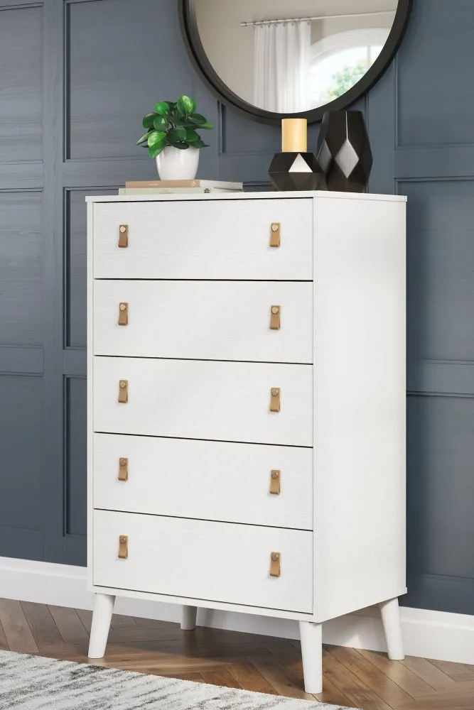 Aprilyn Full Canopy Bed with Dresser and Chest