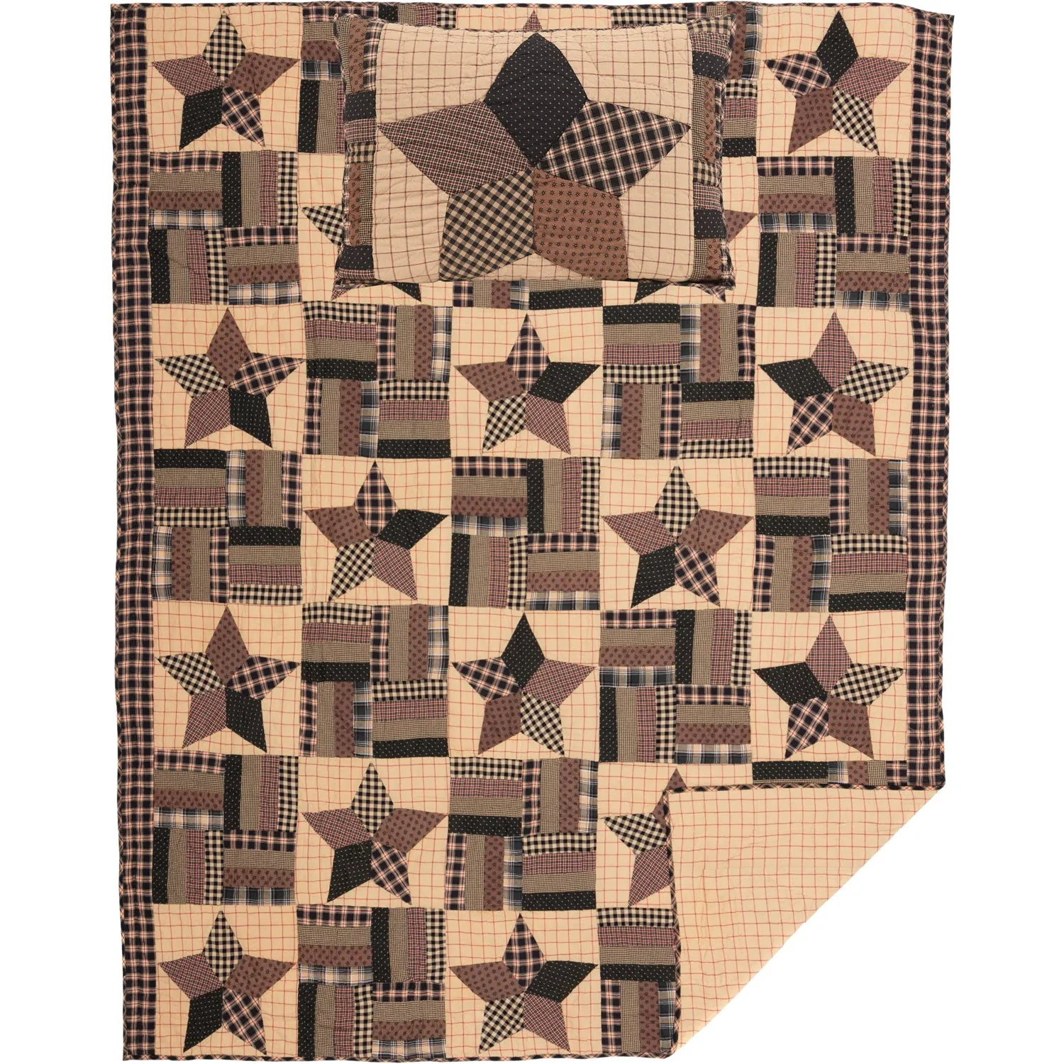 Bingham Star Quilt Set, Quilt w/ Sham