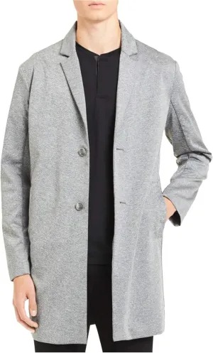 Calvin Klein Mens Unstructured Trench Coat, Grey, Large