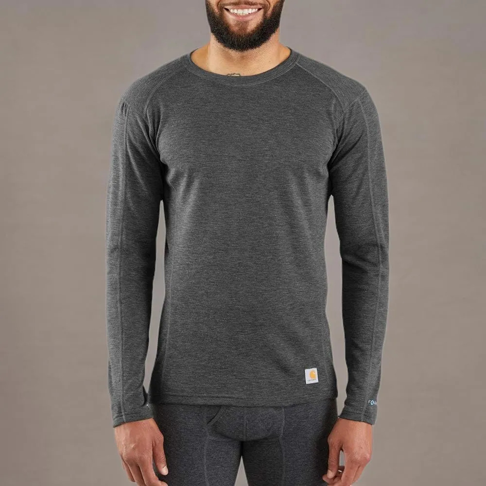 Carhartt Men's MBL131 Base Force Midweight Base Layer Poly-Wool Crew