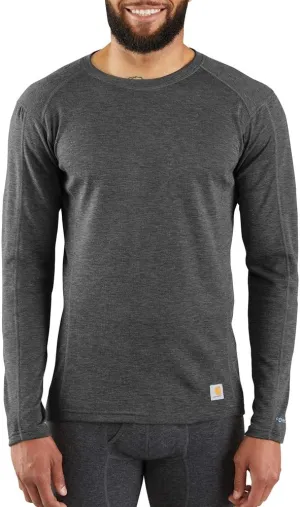 Carhartt Men's MBL131 Base Force Midweight Base Layer Poly-Wool Crew