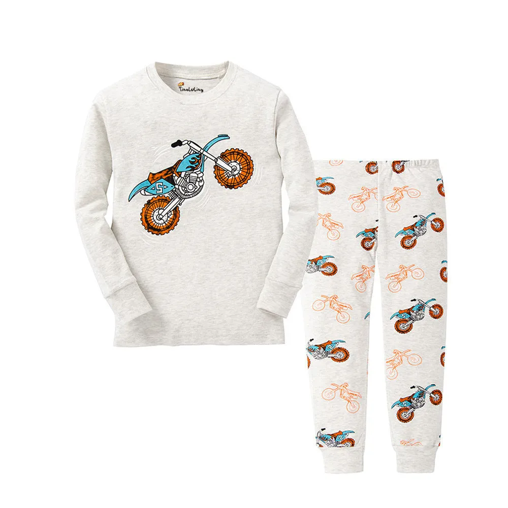 Cartoon Dinosaur Print Pajama Set