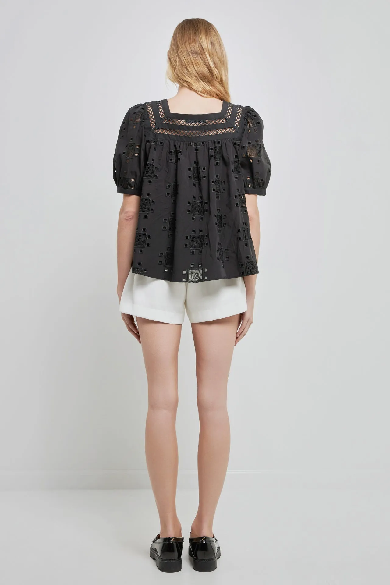English Factory - Square Neck Embroidered Top