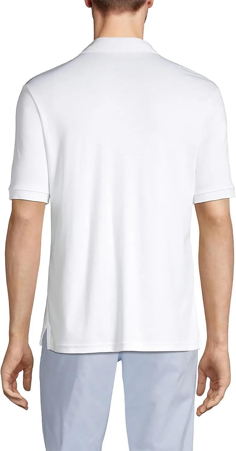 Lands' End Men's Short Sleeve American-Grown Supima Cotton Polo Shirt