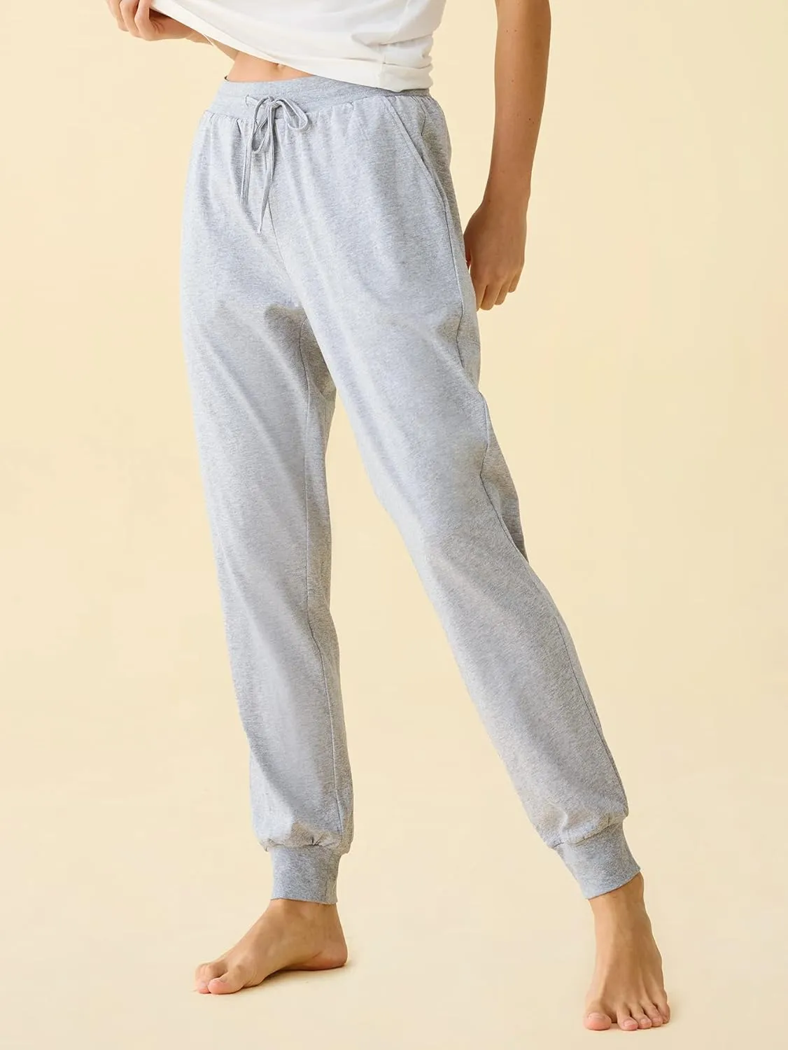 Latuza Women's Cotton Pajama Joggers Knit Lounge Pants