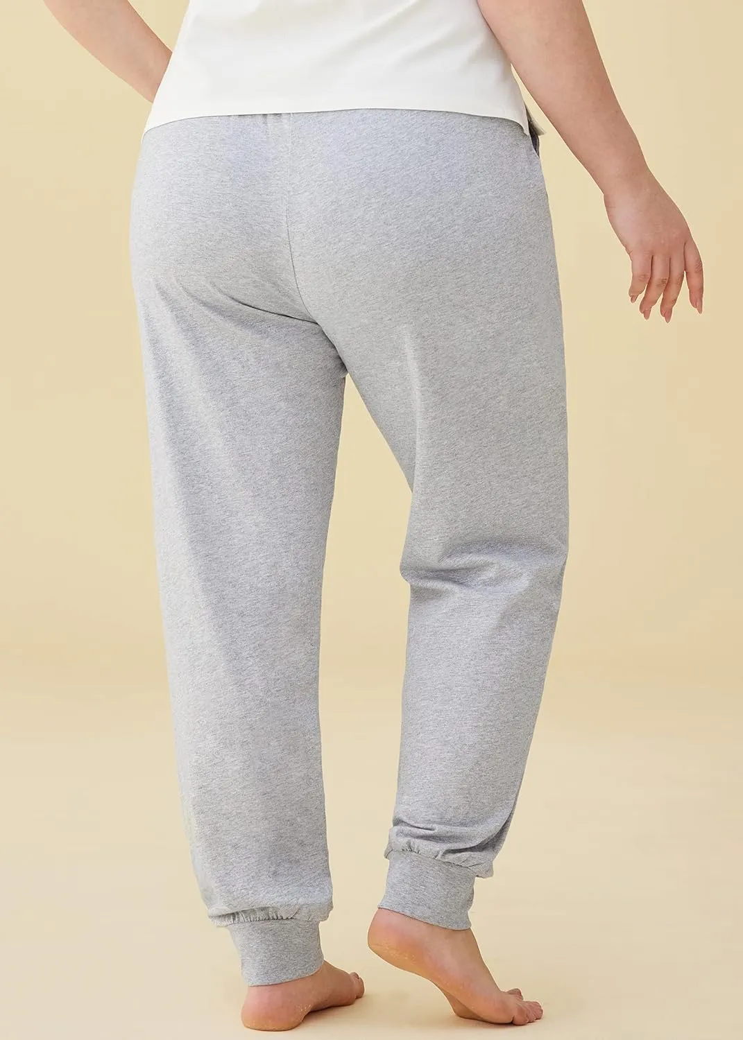 Latuza Women's Cotton Pajama Joggers Knit Lounge Pants