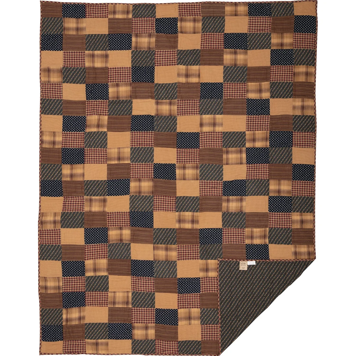 Patriotic Patch Quilt Set, Quilt w/ Sham