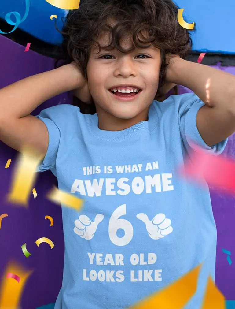 Tstars Awesome 6 Year Old 6th Birthday Shirt Gifts for Girls Boys Youth Kids T-Shirt