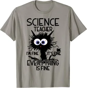 Unisex-Adults, Unisex-Youth Grey Classic Fit Modern Science Theme Cartoon T-Shirt