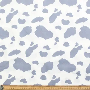 White & Grey Cow Cotton Print
