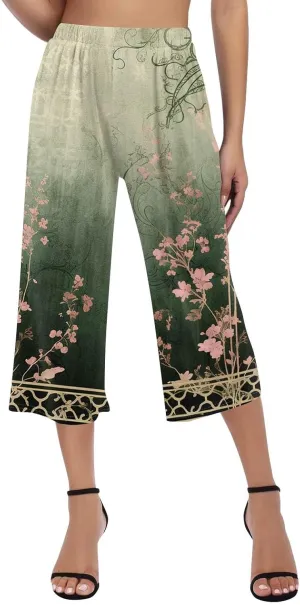 Women Flowy Loose Wide Leg Pant Summer Beach Casual Trousers High Waist Boho Travel Fashion Lounge Pants