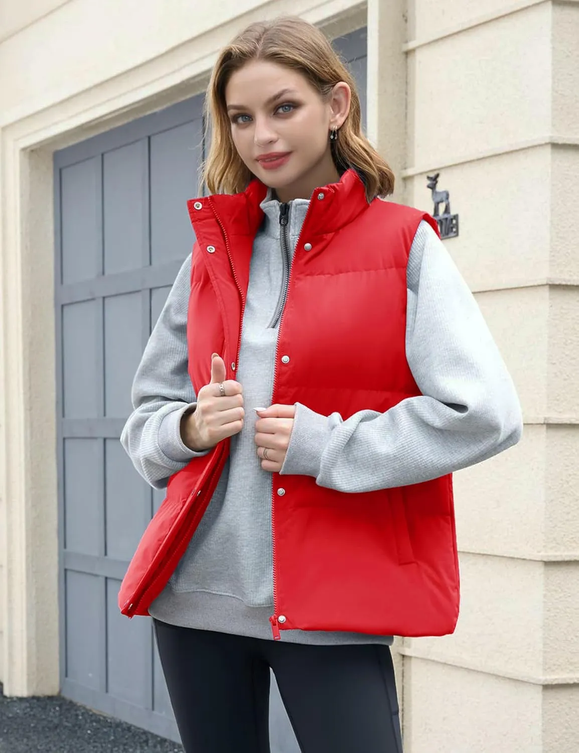YUCOLEN Down Puffer Vest for Women Lightweight Warm Sleeveless Puffer Jacket 2024 Women Winter Trendy Puffy Vests